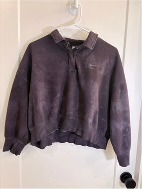 Custom Dyed 1of1 Nike Purple Quarter Button Top L